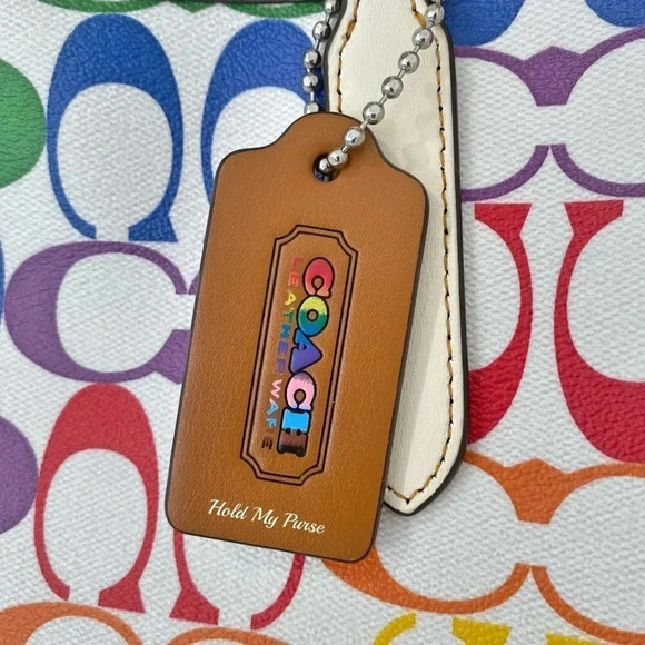 Coach Purse Signature Rainbow City Tote Bag NWT - Picture 7 of 13